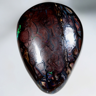 SOLID BOULDER OPAL HUGE 46ct Sparkling green and purple amongst patterned boulder opal SEE VIDEO